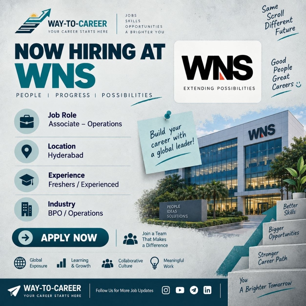 WNS Hiring 2026 for Associate – Operations | Freshers & Experienced | Hyderabad